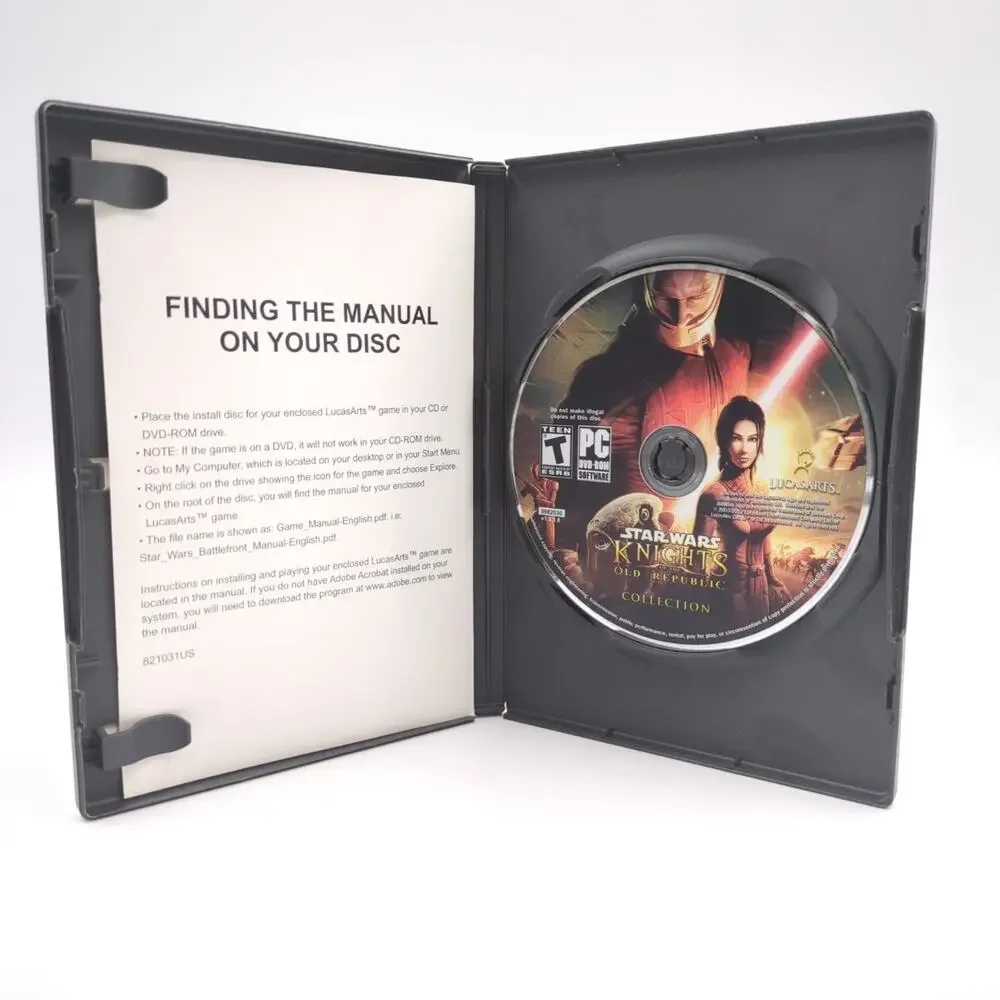 Star Wars KOTOR PC DVD-ROM Video Game RPG Sci-Fi Knights Old Republic